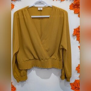 Wilfred Reign Faux Wrap Blouse in Cairo Gold Medium